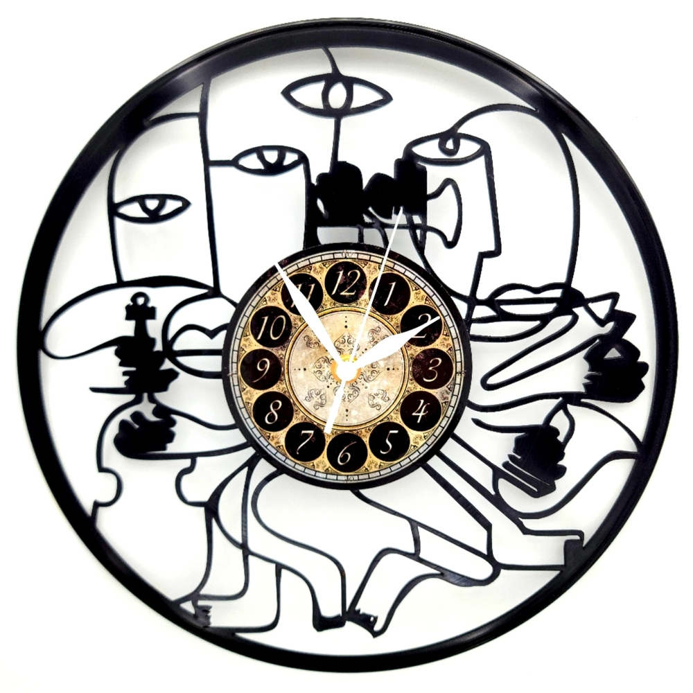 PICASSO inspired, RUSCASSO vinyl record clock